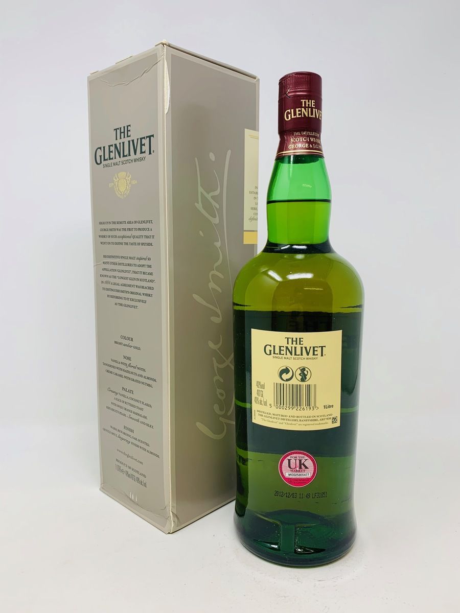 THE GLENLIVET 12 YEAR OLD FIRST FILL I LITRE