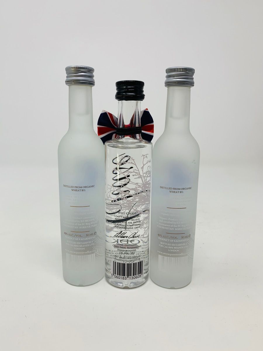 3 X VODKA MINIATURES - 2 X SNOW QUENN 1 X CHASE VODKA
