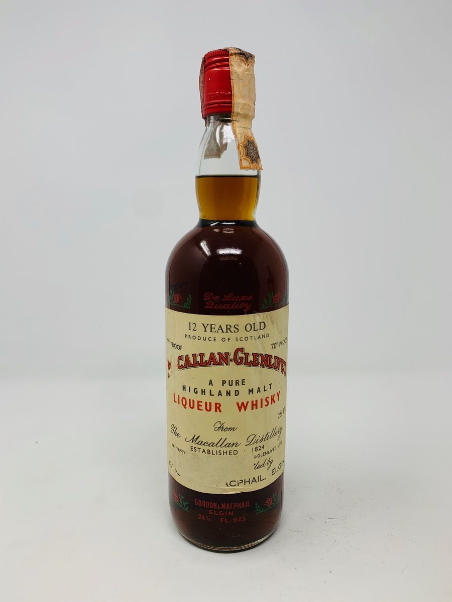 MACALLAN GLENLIVET 12 YEAR OLD THISTLE STENCIL BOTTLE