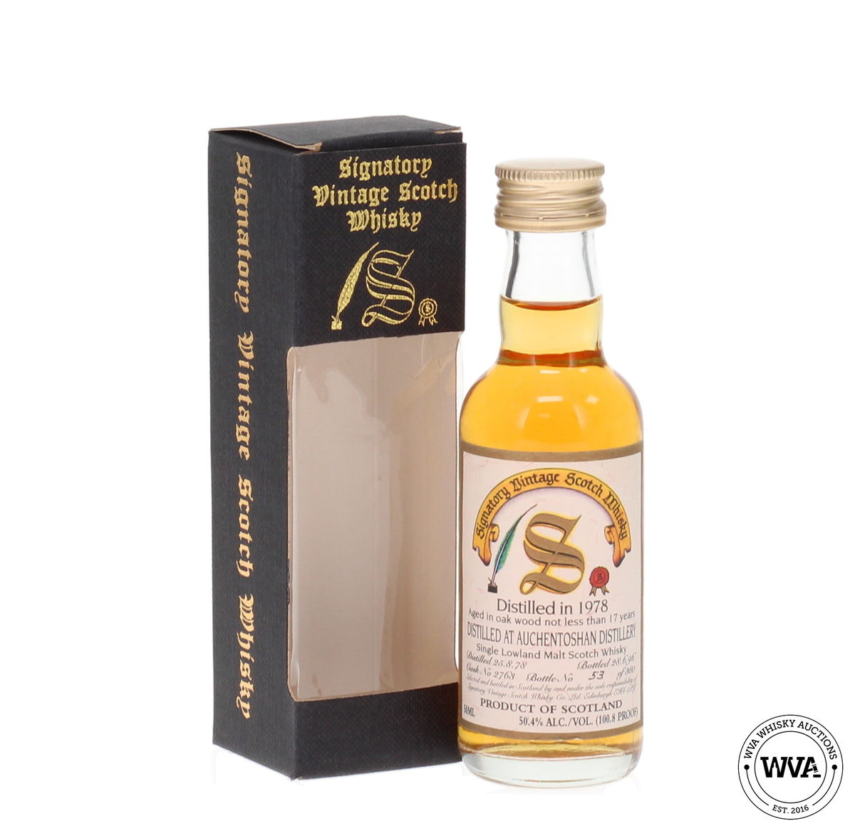 Auchentoshan 17 Year Old 1978 #2763 - Signatory Vintage Miniature