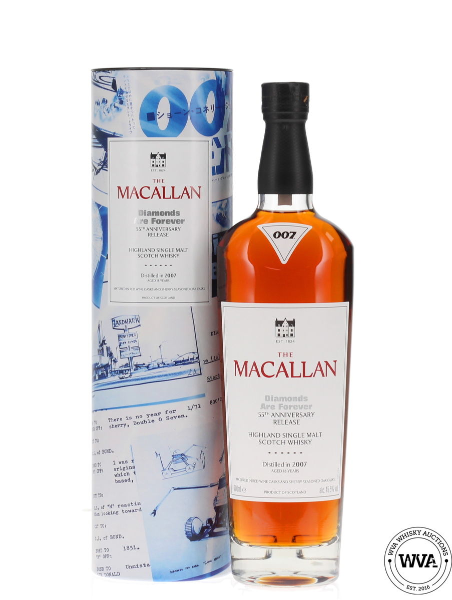 Macallan 18 Year Old 2007 - Diamonds Are Forever 55th Anniversary Release