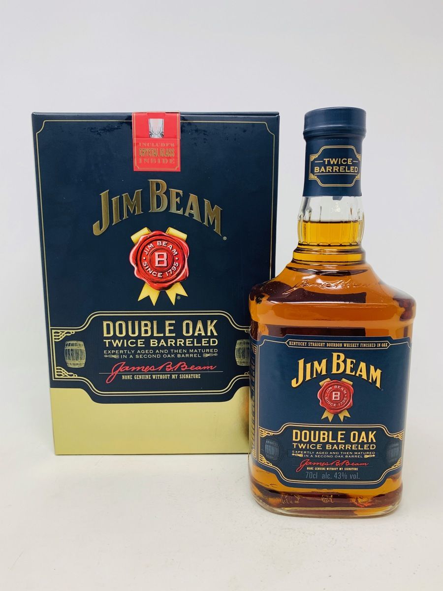 JIM BEAM DOUBLE OAK SINGLE GLASS PACK