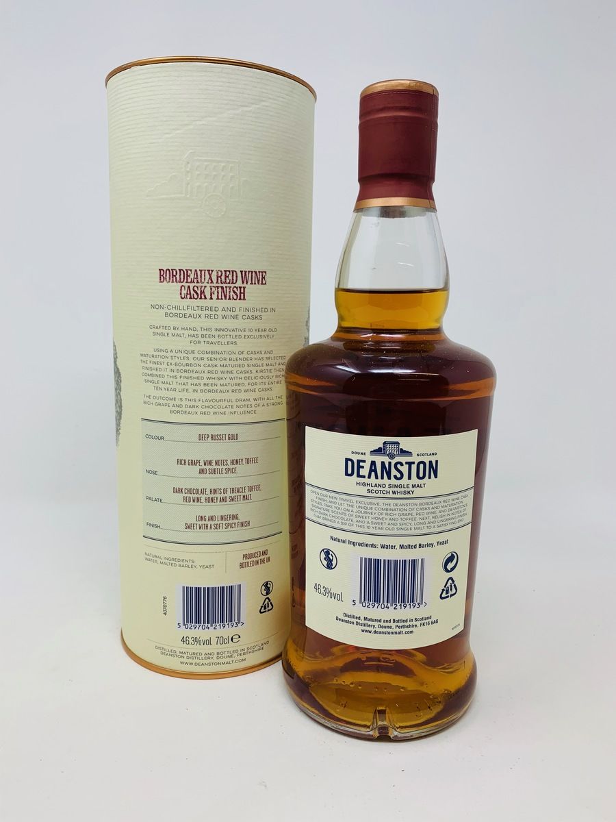 DEANSTON 10 YEAR OLD BORDEAUX RED WINE CASK FINISH