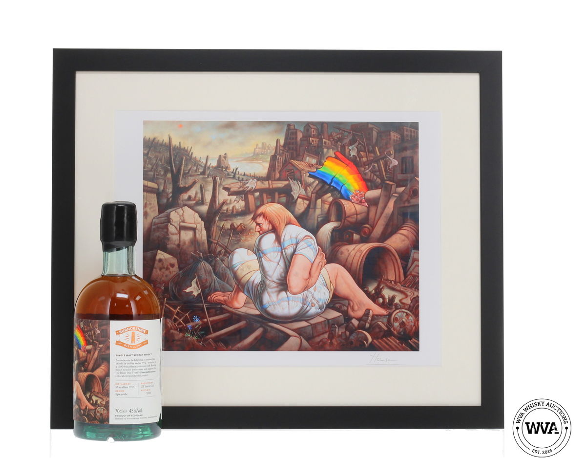 Macallan 33 Year Old 1990 - The World Is On Fire Series No.2 - Burnobennie X Peter Howson With Signed Print