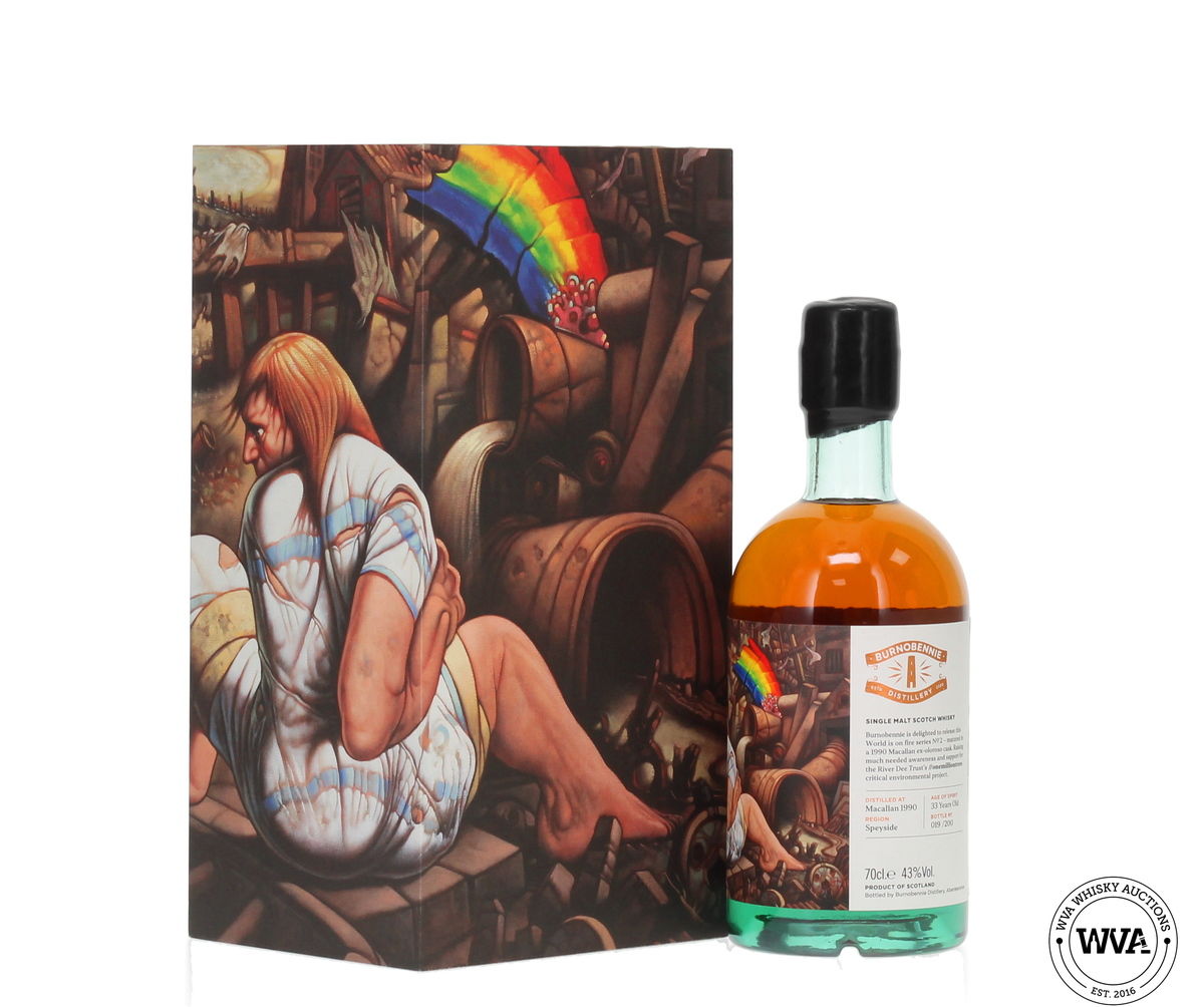 Macallan 33 Year Old 1990 - The World Is On Fire Series No.2 - Burnobennie X Peter Howson With Signed Print
