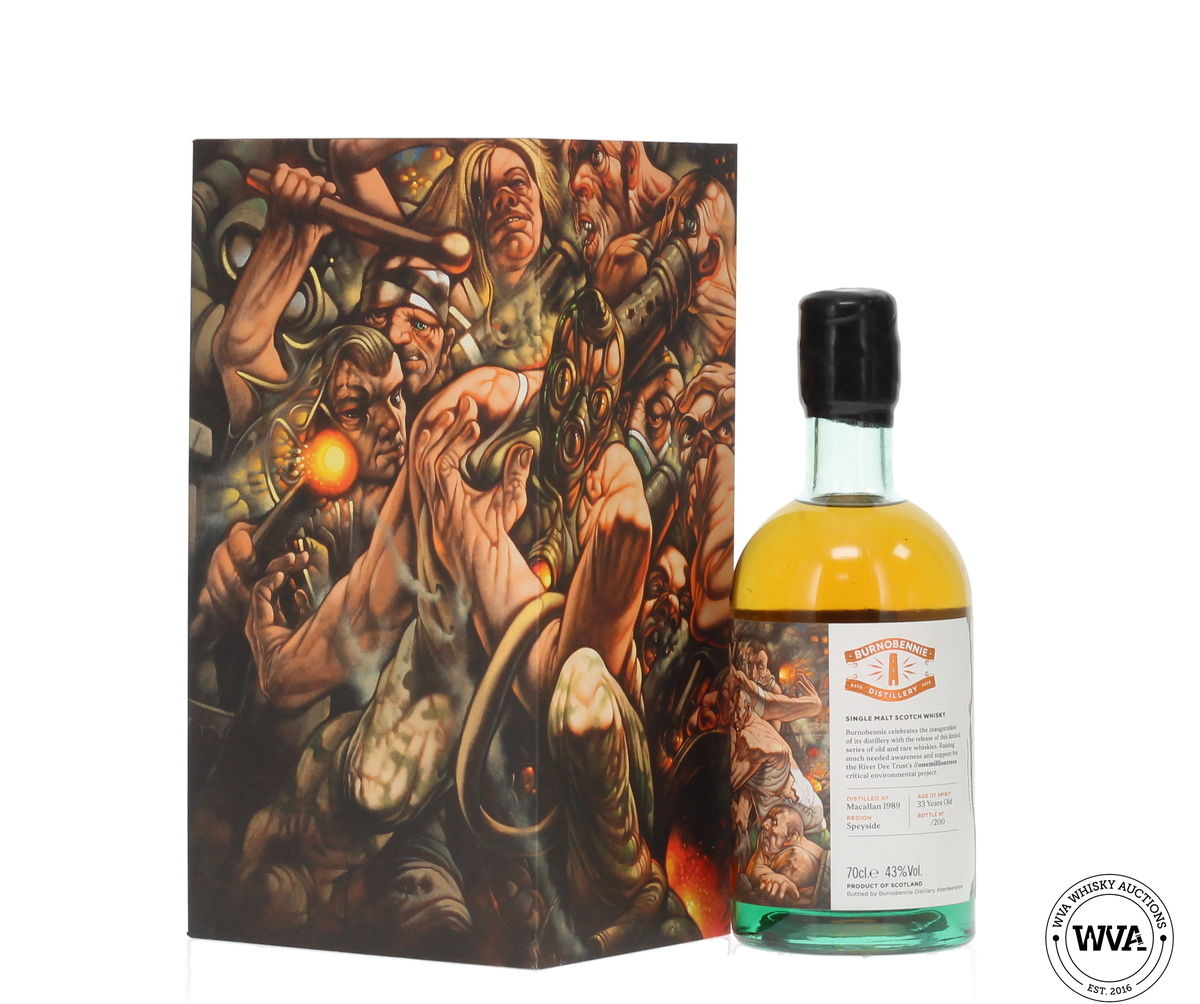 Macallan 33 Year Old 1989 - The World Is On Fire No.1 - Burnobennie X Peter Howson With Signed Print