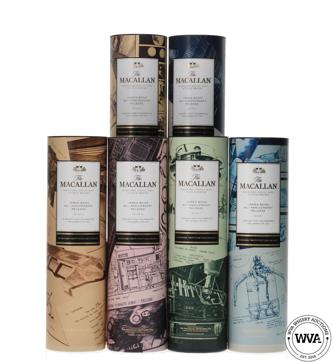 Macallan James Bond 60th Anniversary - Decades I - VI