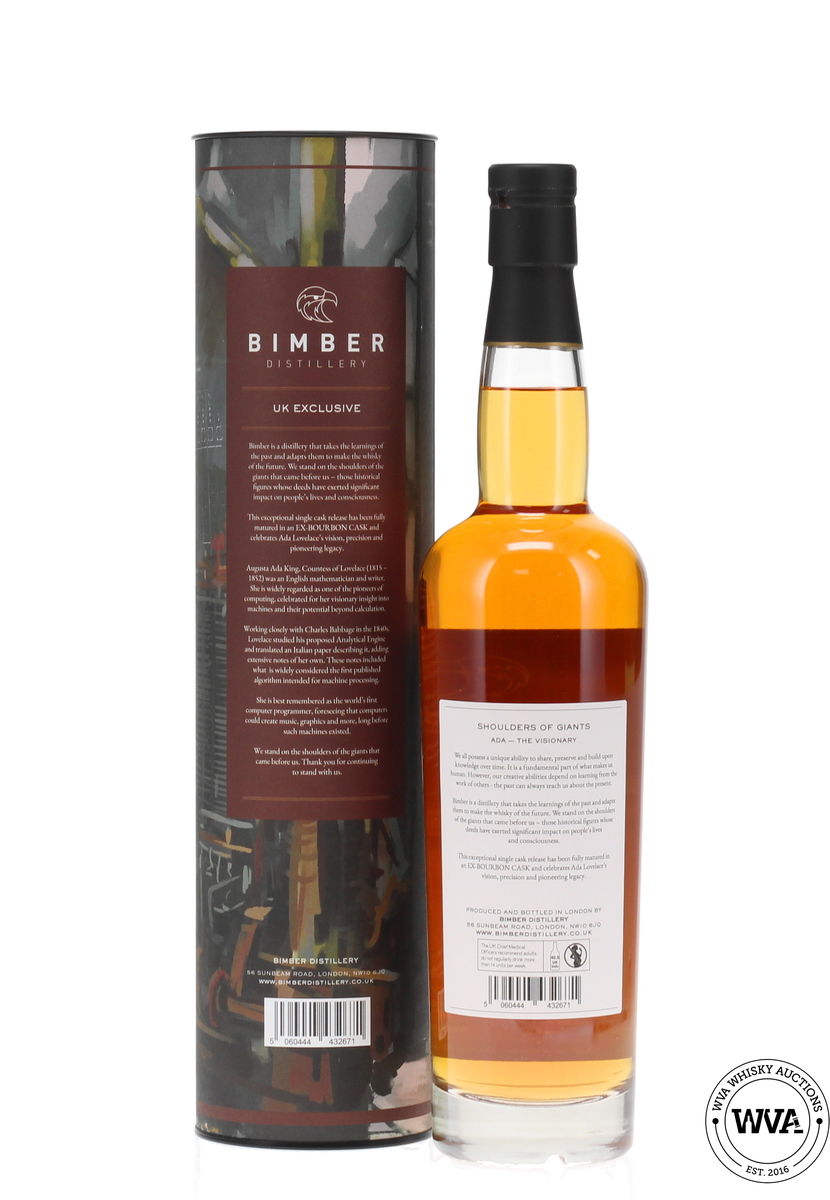 Bimber Single Cask #412 Shoulders of Giants - Ada - The Visionary - UK Exclusive