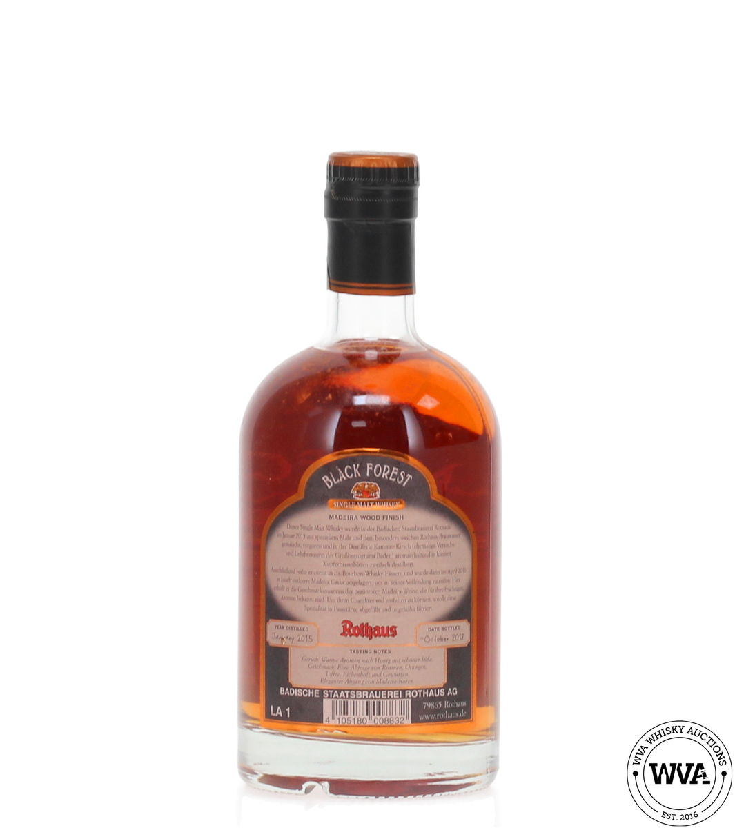 Black Forest 2018 Rothaus Single Malt Whisky - Madeira Wood Finish