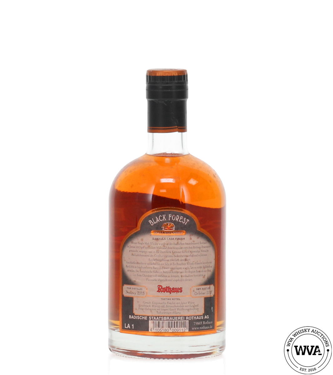 Black Forest 2018 Rothaus Single Malt Whisky - Banyuls Cask Finish