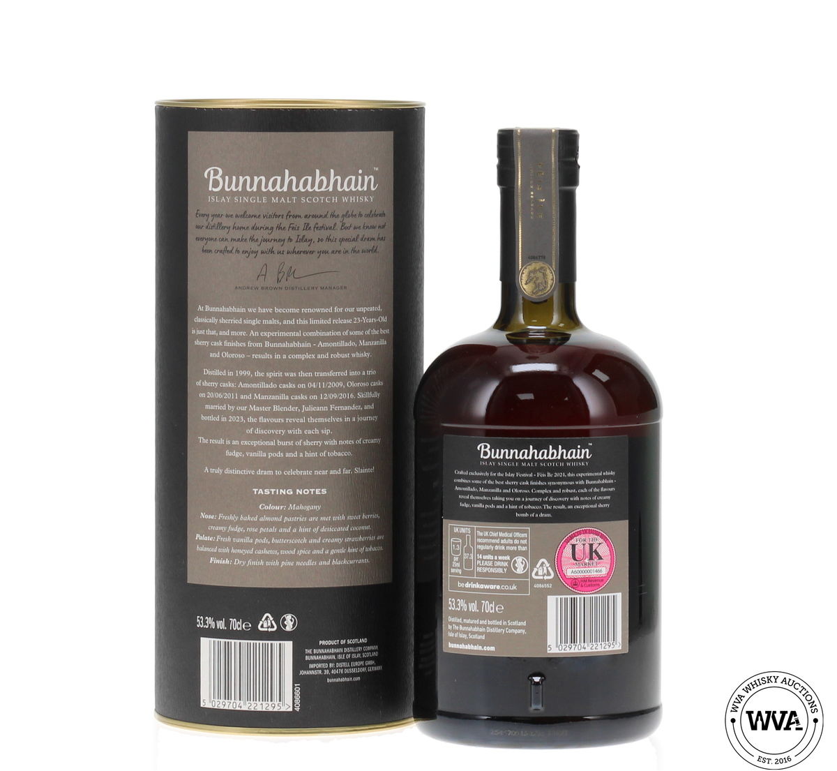 Bunnahabhain 23 Year Old Feis Ile 2024 - Triple Sherry Wood Finish