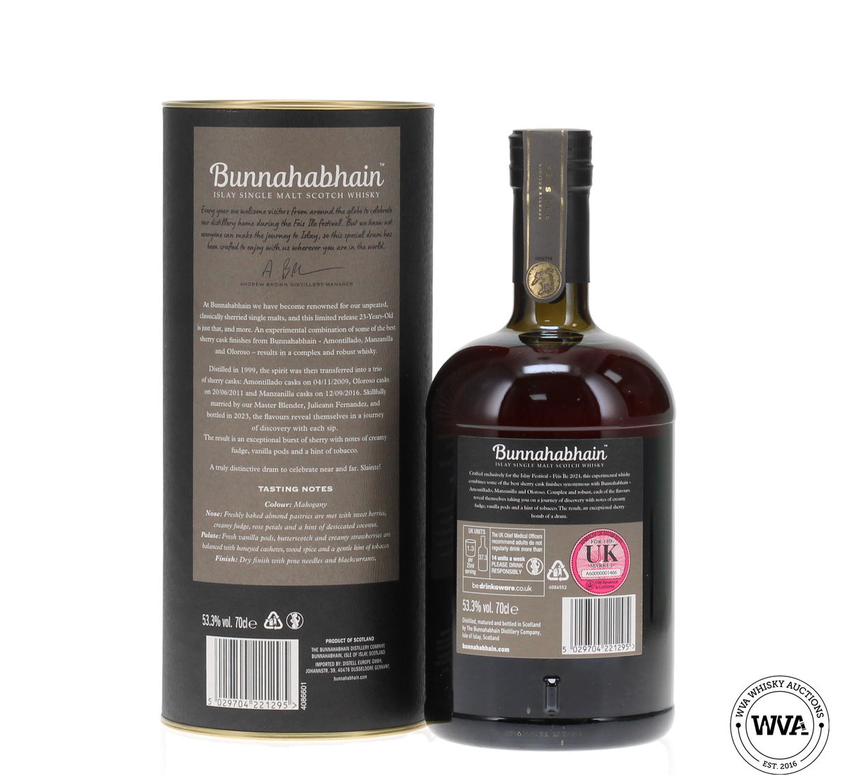 Bunnahabhain 23 Year Old Feis Ile 2024 - Triple Sherry Wood Finish