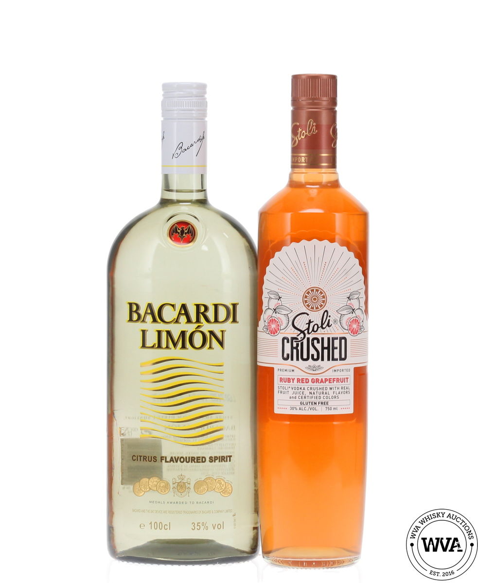 Barcardi Limon & Stoli Crushed Ruby Red Grapefruit Vodka