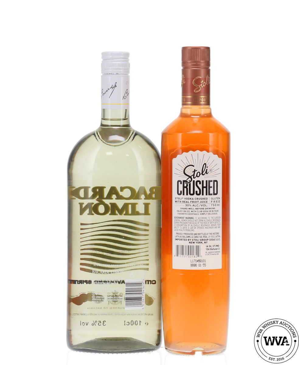 Barcardi Limon & Stoli Crushed Ruby Red Grapefruit Vodka