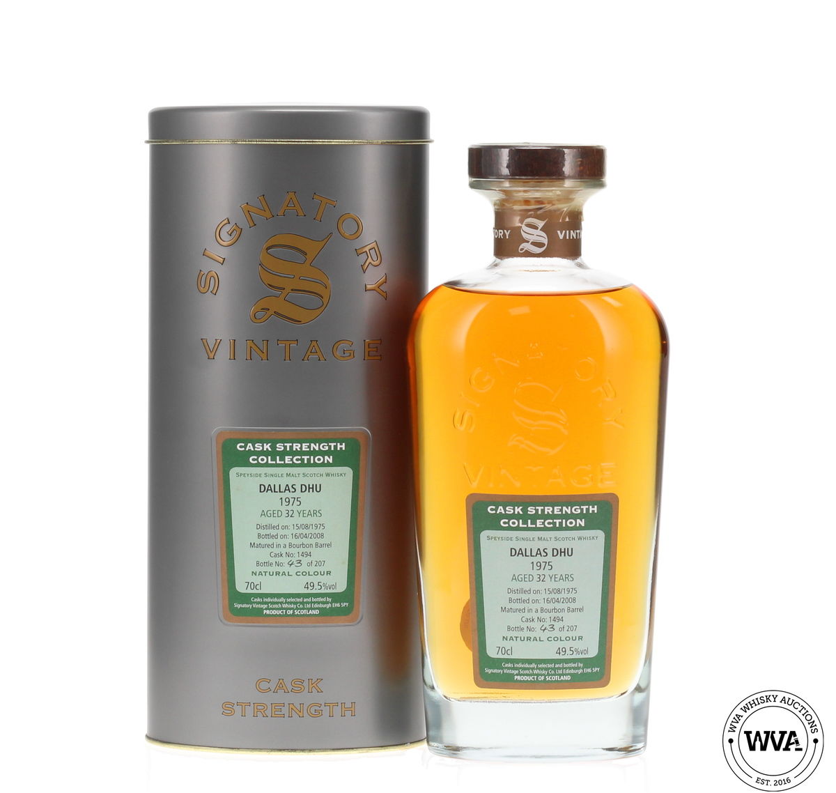 Dallas Dhu 32 Year Old 1975 #1494 - Signatory Vintage Cask Strength Collection