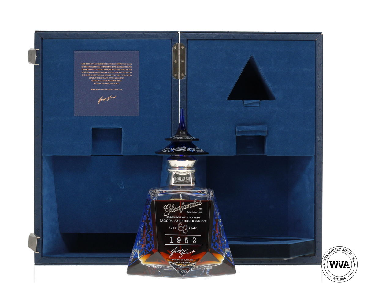 Glenfarclas 63 Year Old (1953) - Pagoda Sapphire Reserve (Silver Edition) Cask #1677