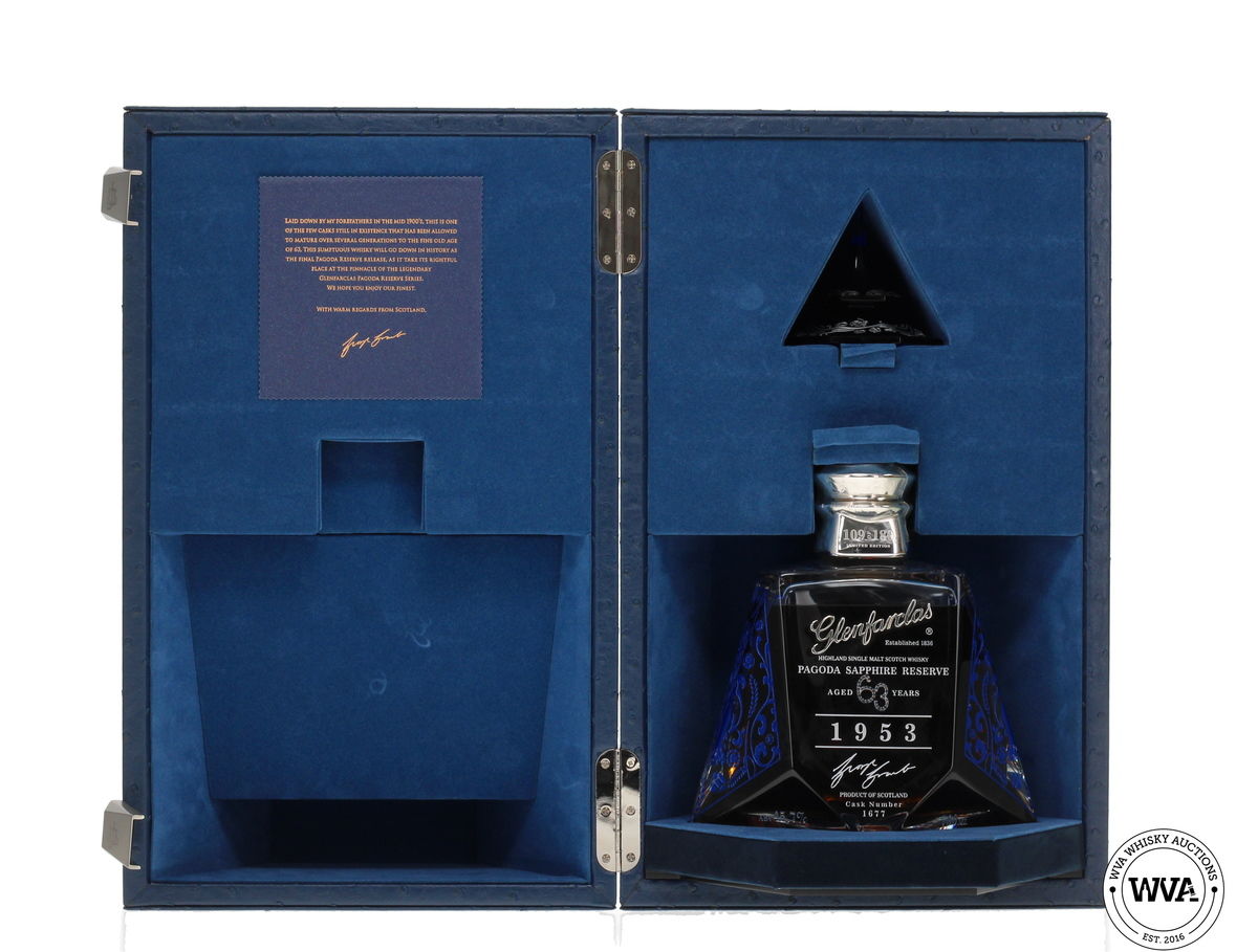 Glenfarclas 63 Year Old (1953) - Pagoda Sapphire Reserve (Silver Edition) Cask #1677
