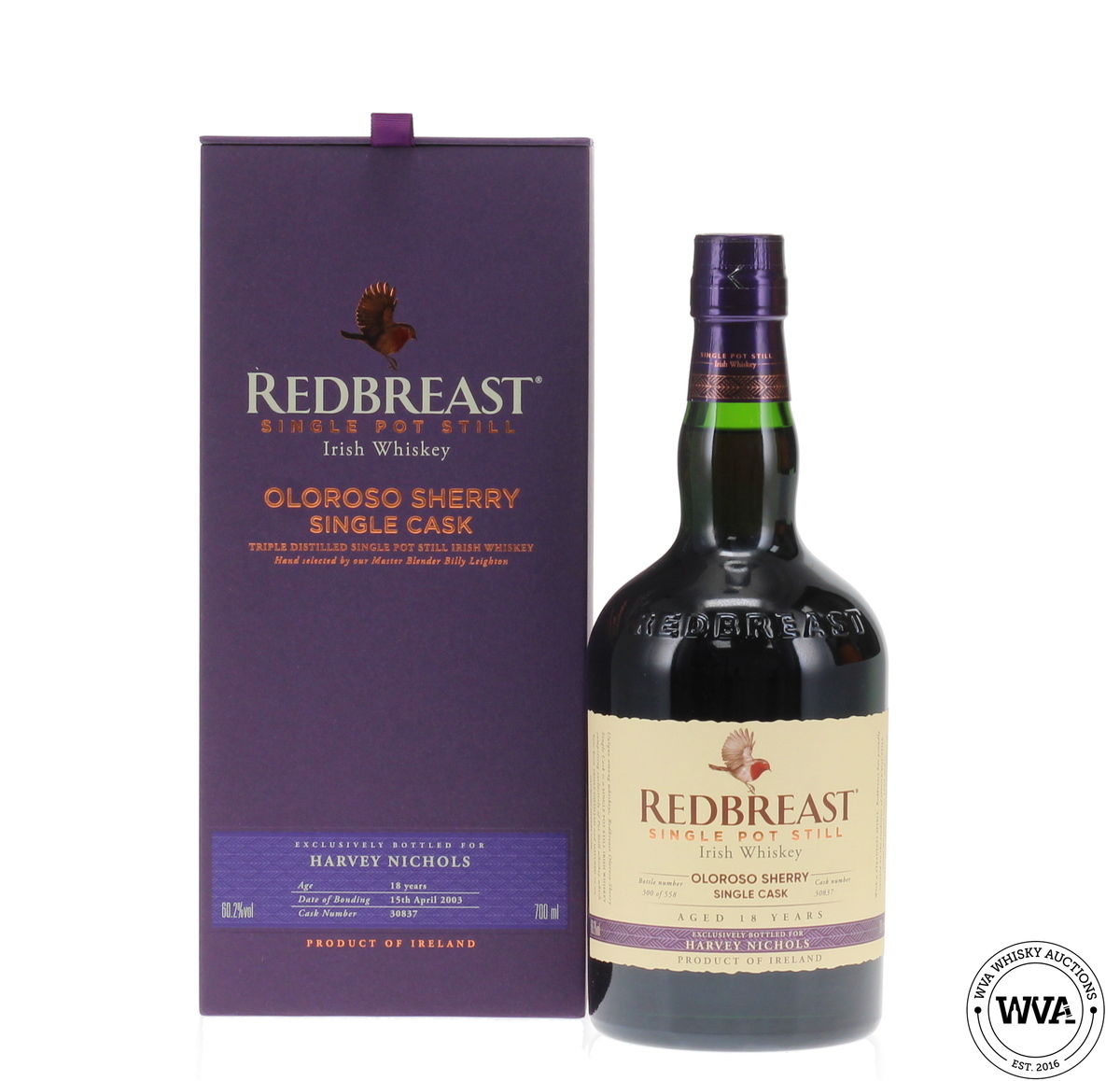 Redbreast 18 Year Old 2003 #30837 Oloroso Sherry Single Cask For Harvey Nichols