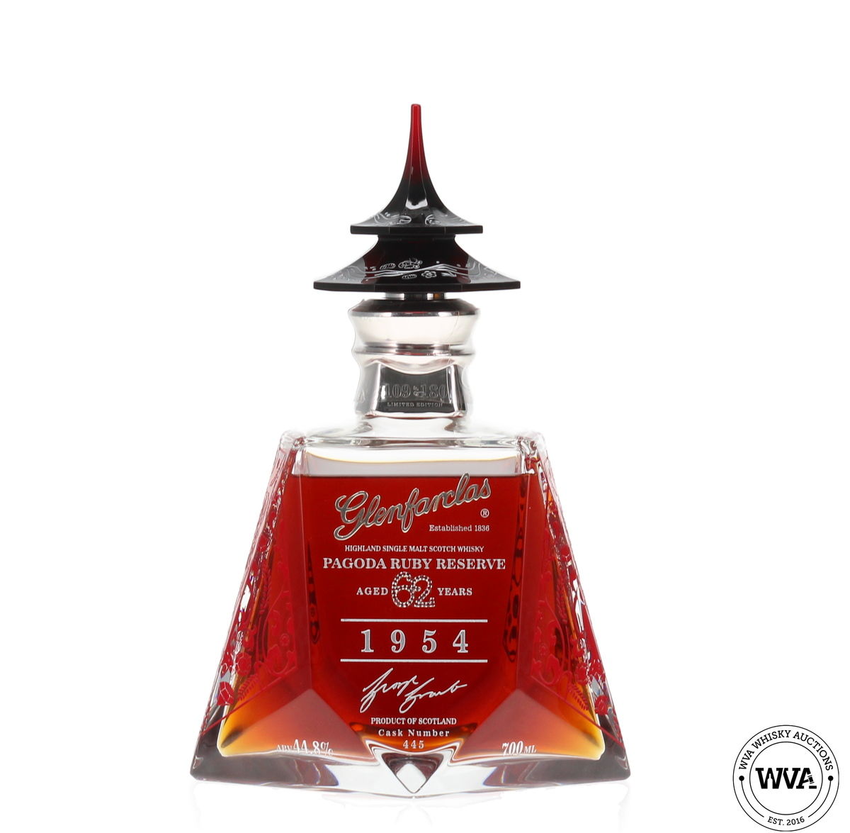 Glenfarclas 62 Year Old (1954) - Pagoda Ruby Reserve (Silver Edition) Cask #445