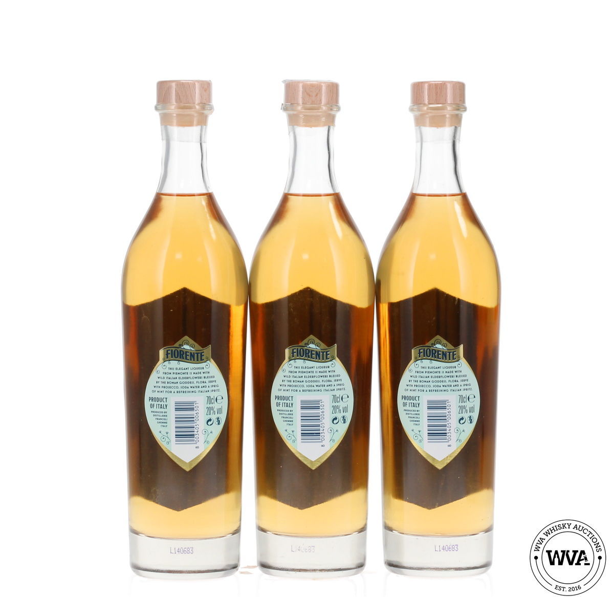  Fiorente Italian Elderflower Liqueur x 3