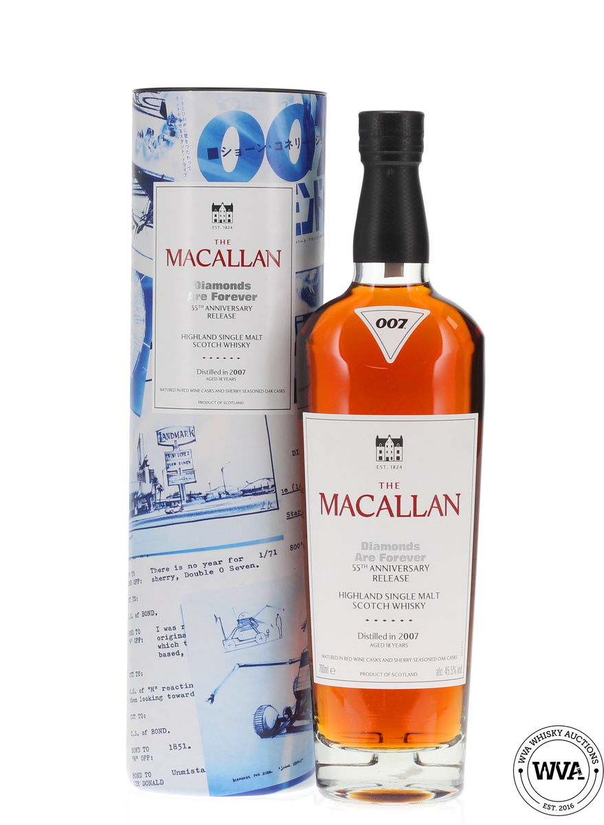Macallan 18 Year Old 2007 - Diamonds Are Forever 55th Anniversary Release