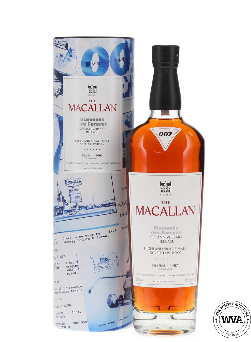 Macallan 18 Year Old 2007 - Diamonds Are Forever 55th Anniversary Release