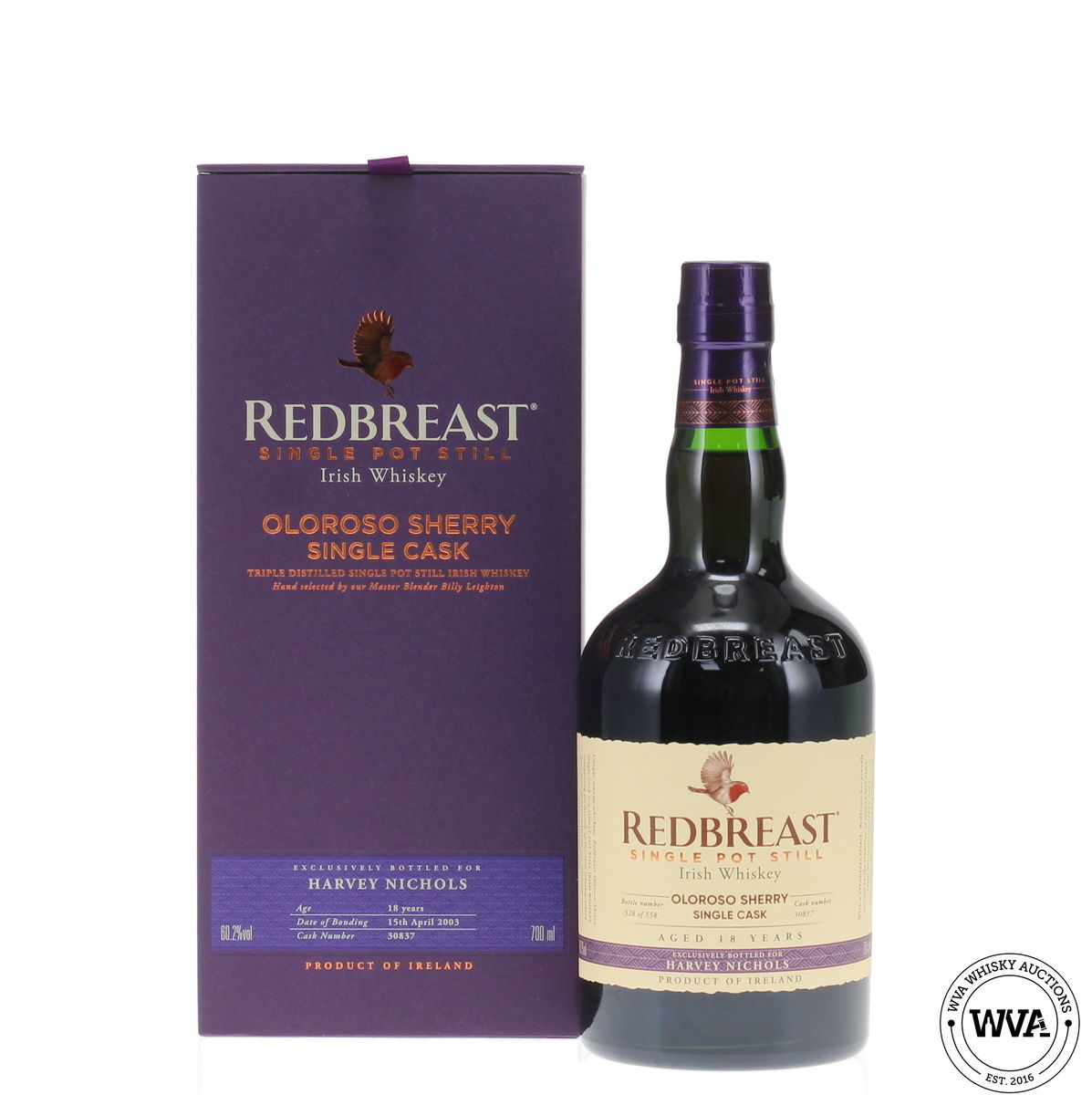 Redbreast 18 Year Old 2003 #30837 Oloroso Sherry Single Cask For Harvey Nichols