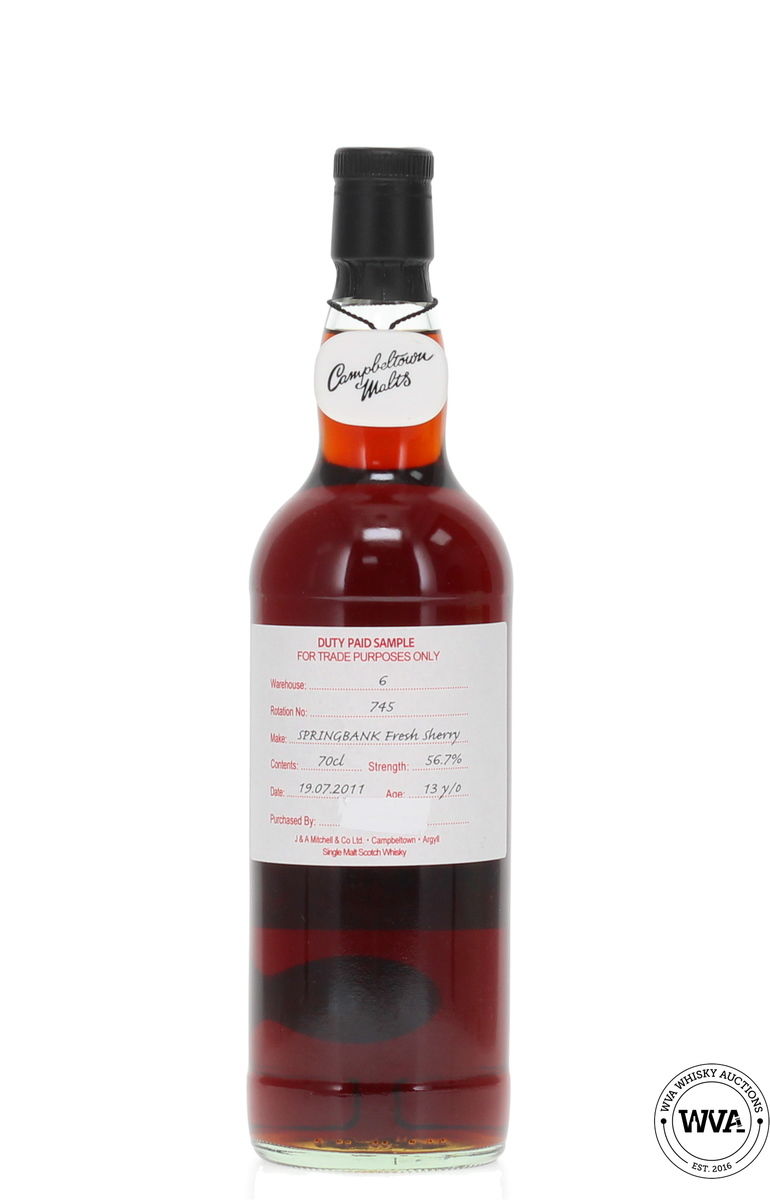 Springbank 13 Year Old 2011 - Duty Paid Sample / Fresh Sherry