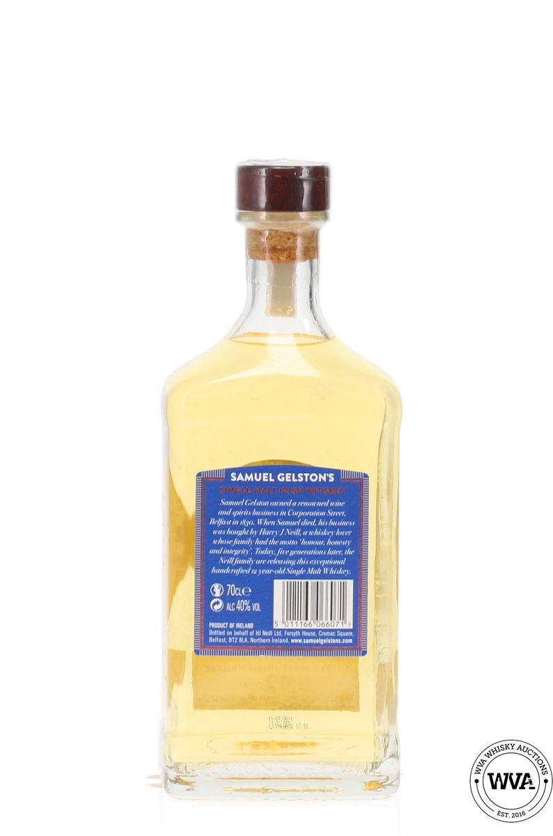 Samuel Gelstone's 12 Year Old Irish Whiskey