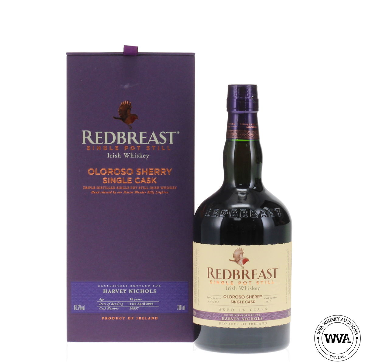 Redbreast 18 Year Old 2003 #30837 Oloroso Sherry Single Cask For Harvey Nichols