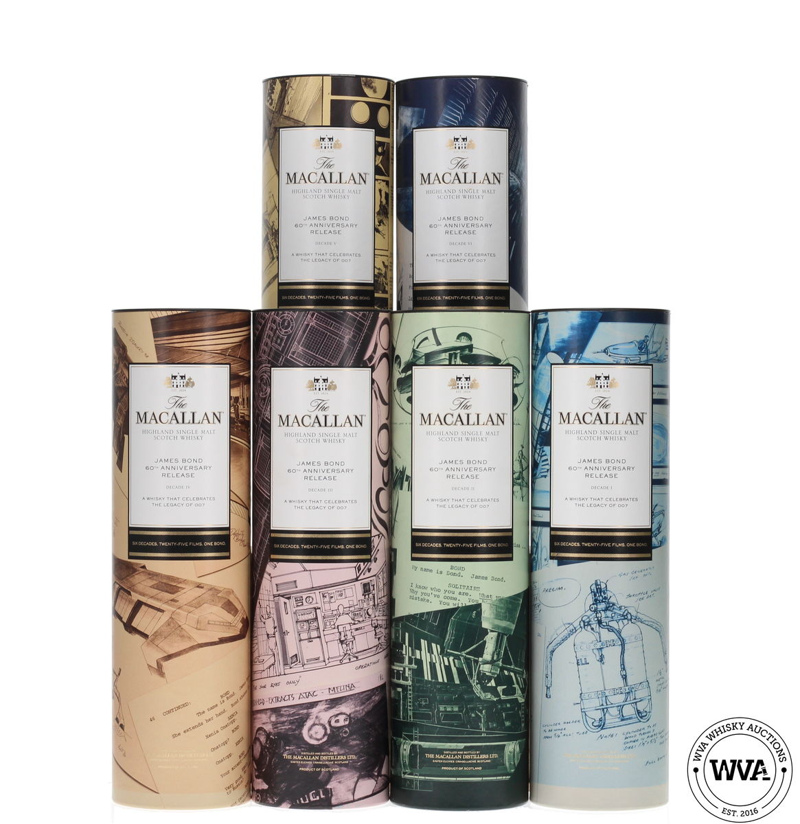 Macallan James Bond 60th Anniversary - Decades I - VI