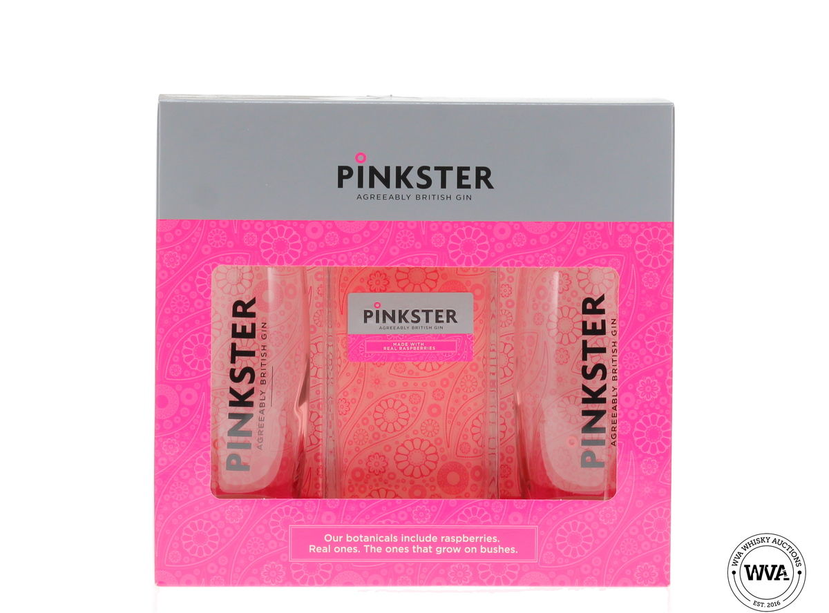 Pinkster Raspberry British Gin & Glasses