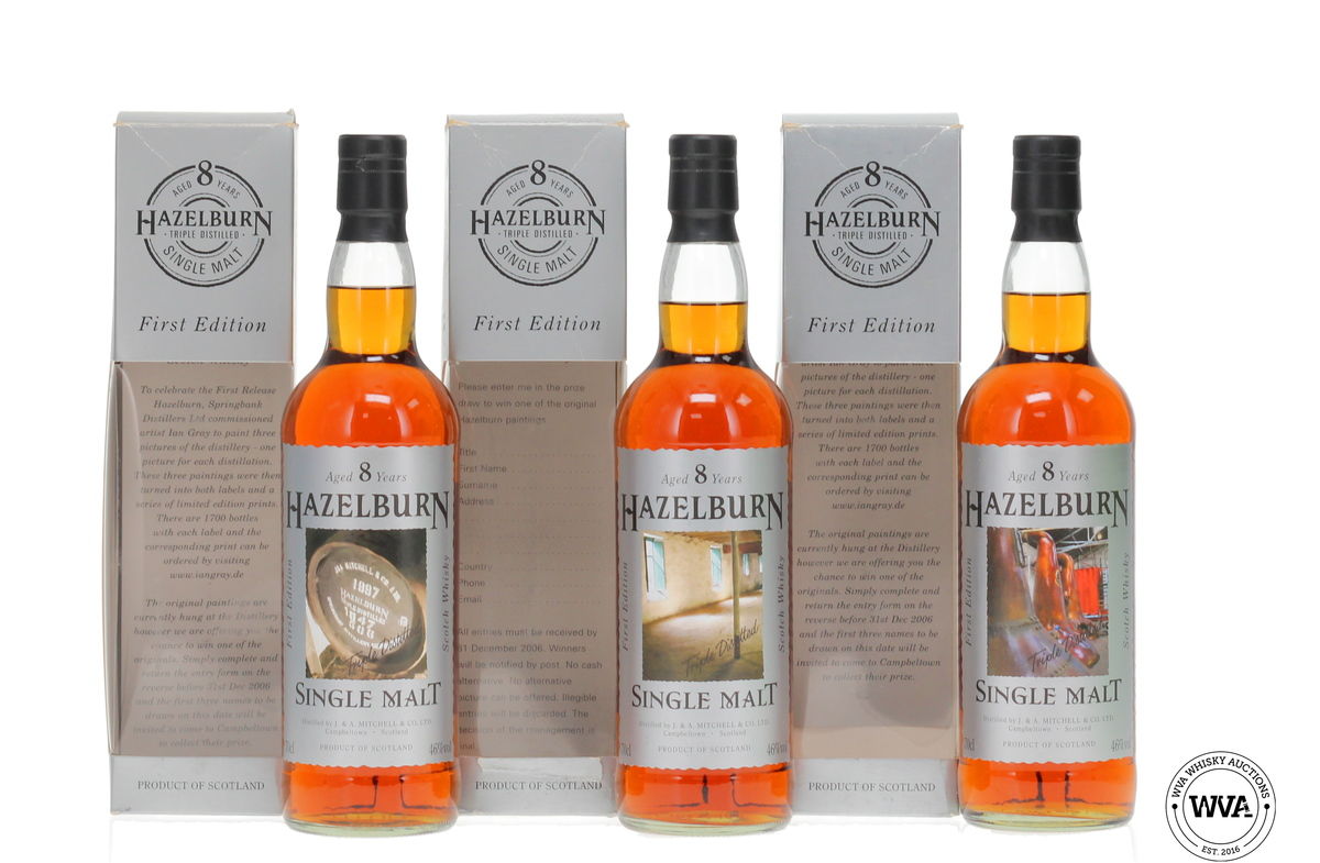 Hazelburn 8 Year Old - First Edition, Triple Distilled - 3 x 70cl