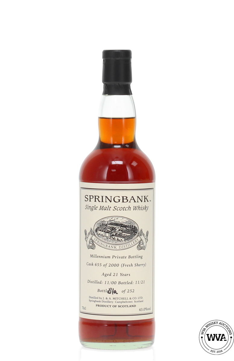 Springbank 21 Year Old Private Cask #655 - Millennium Bottling