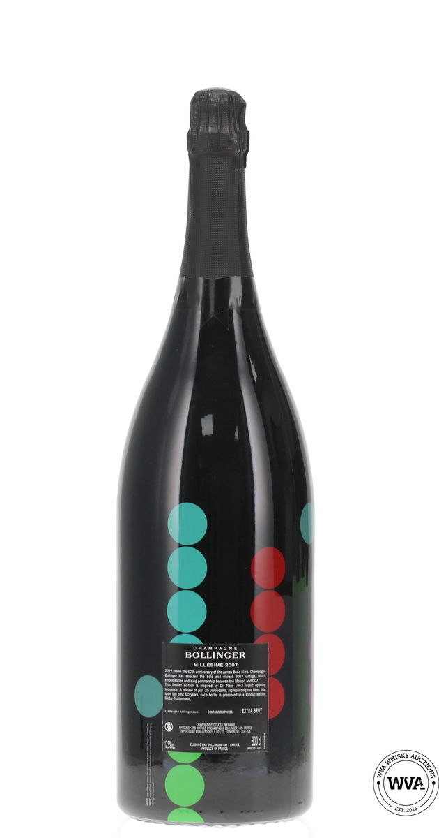 Champagne Bollinger Limited Edition 007 60th Anniversary Jeroboam Set 