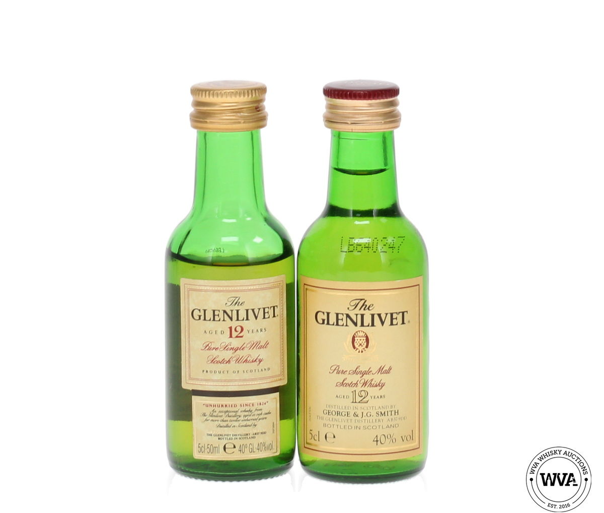 Glenlivet 12 Year Old & George & J.G.Smiths Glenlivet 12 Year Old Miniatures