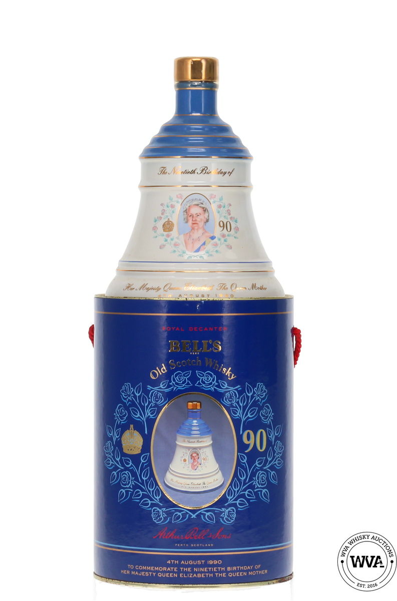 Bells Wade Decanter "Celebrating The Queens Mother's 90th Birthday"
