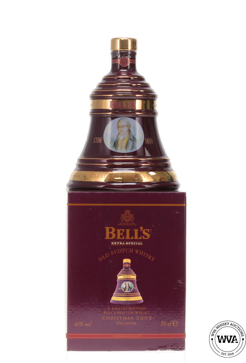 Bells Wade Decanter - Christmas 2002 James Watt