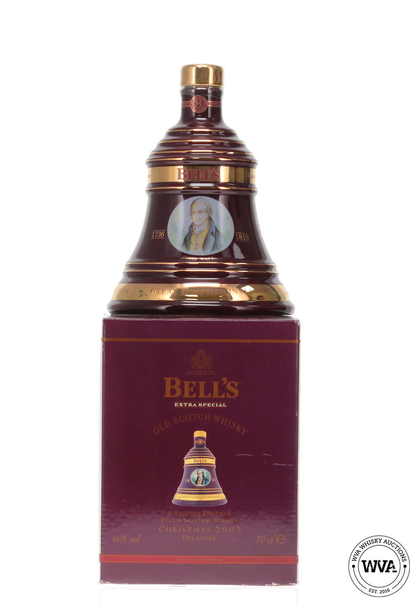 Bells Wade Decanter - Christmas 2002 James Watt