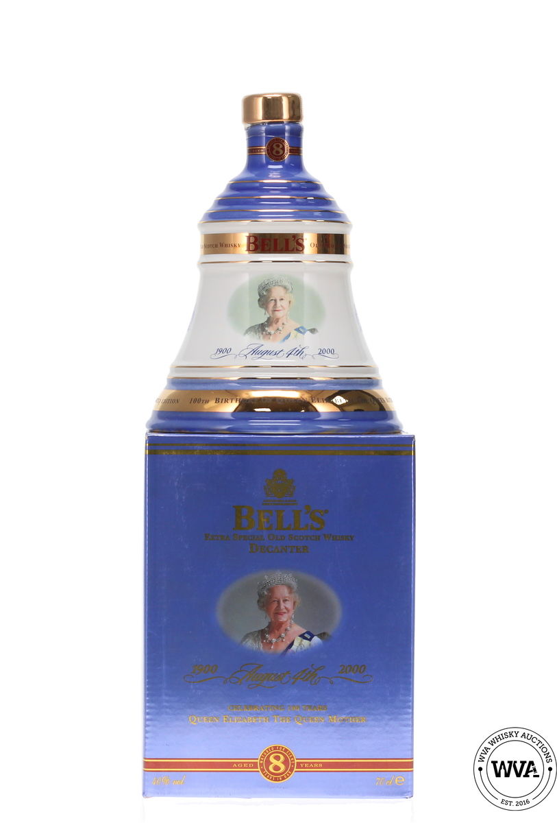 Bells Wade Decanter - "The 100th Birthday Of The Queen Mother"