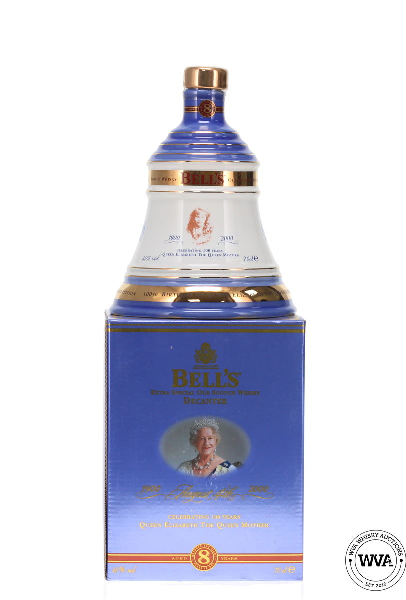 Bells Wade Decanter - "The 100th Birthday Of The Queen Mother"
