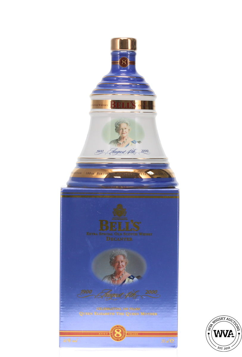 Bells Wade Decanter - "The 100th Birthday Of The Queen Mother"