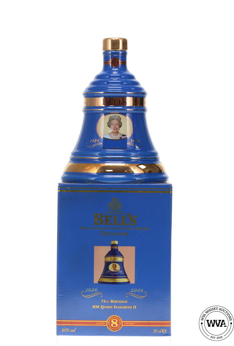 Bells Wade Decanter - "The 75th Birthday HM Queen Elizabeth II"