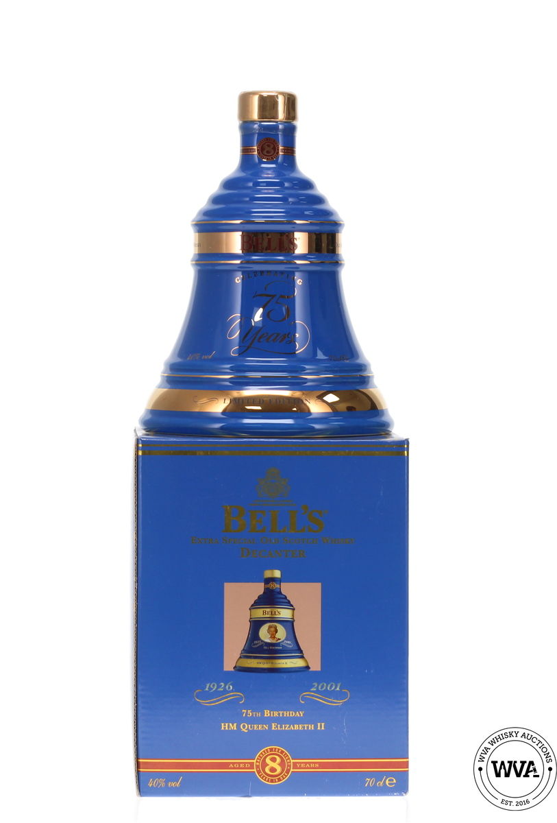 Bells Wade Decanter - "The 75th Birthday HM Queen Elizabeth II"