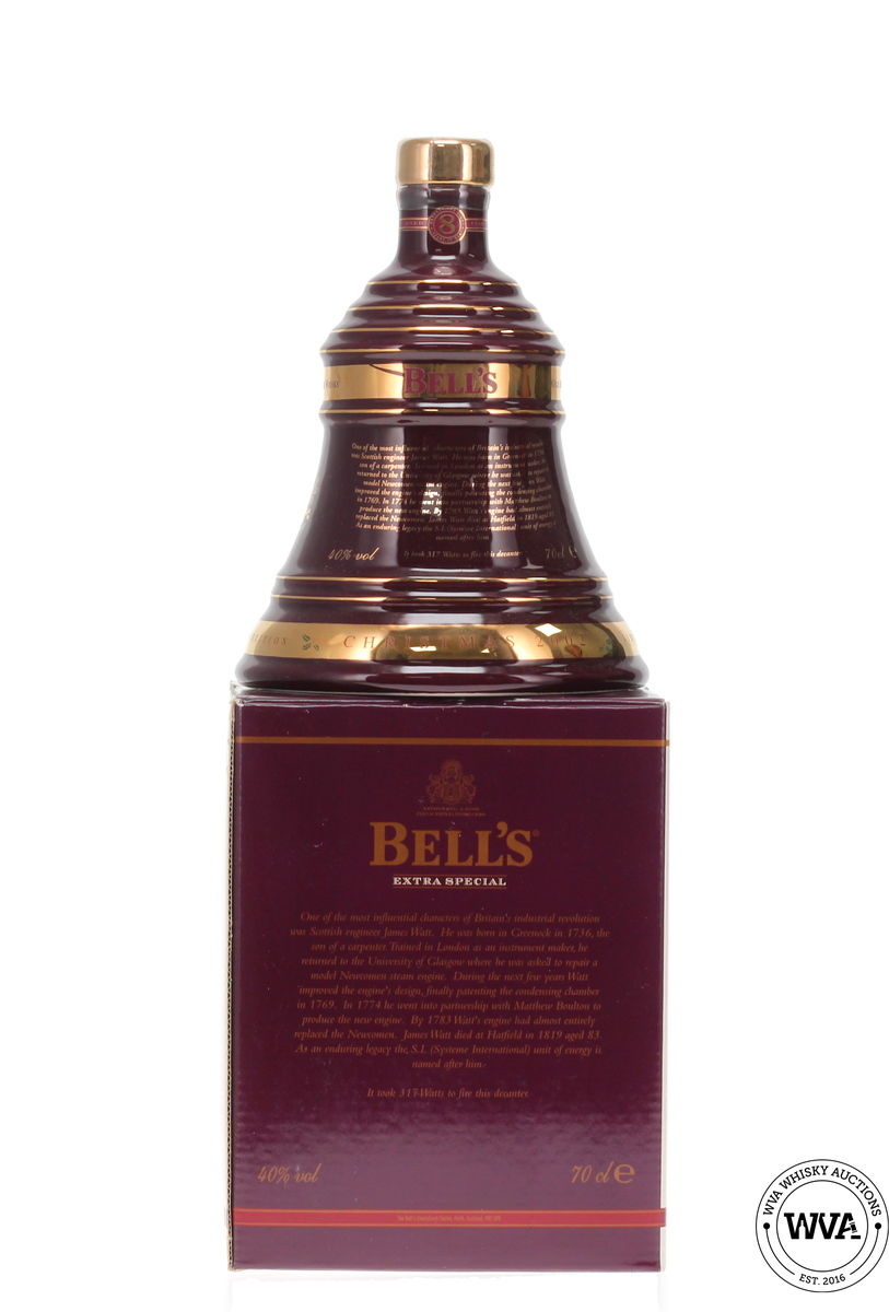Bells Wade Decanter - Christmas 2002 James Watt
