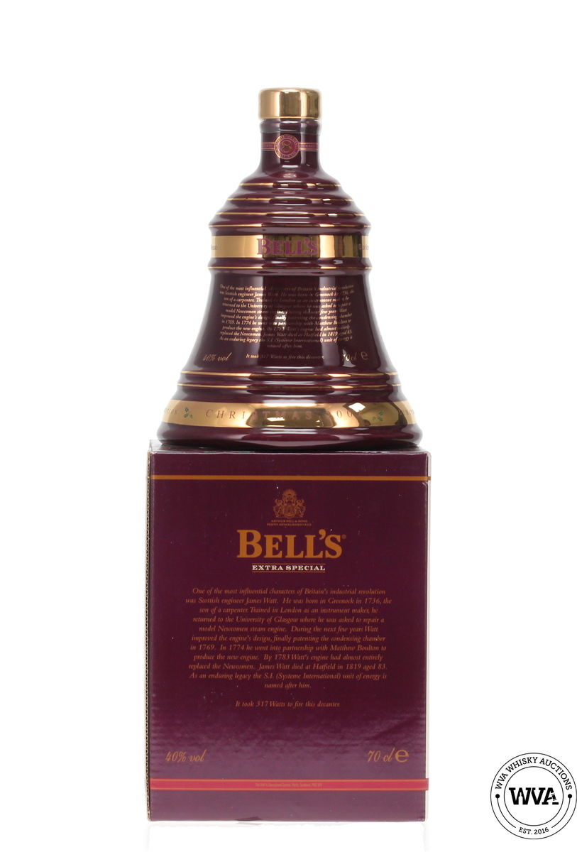 Bells Wade Decanter - Christmas 2002 James Watt