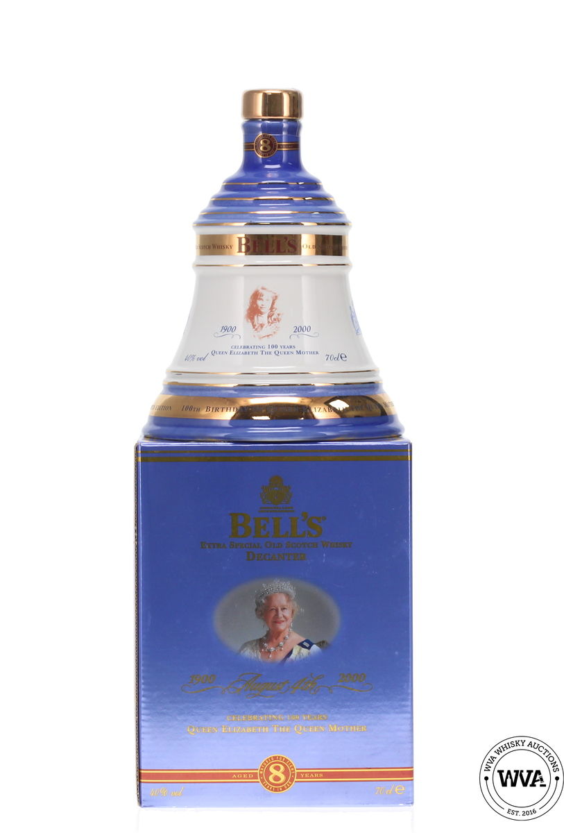 Bells Wade Decanter - "The 100th Birthday Of The Queen Mother"