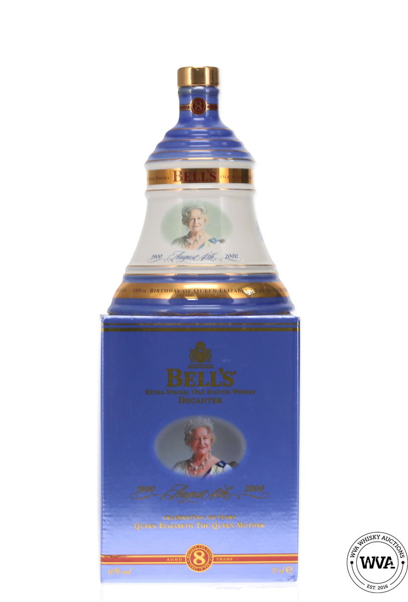 Bells Wade Decanter - "The 100th Birthday Of The Queen Mother"