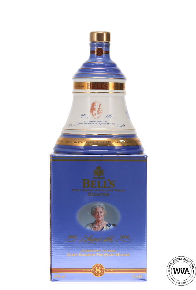 Bells Wade Decanter - "The 100th Birthday Of The Queen Mother"