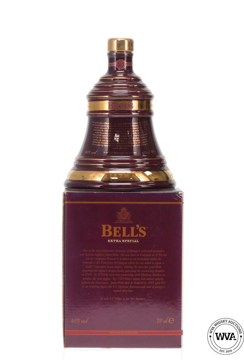 Bells Wade Decanter - Christmas 2002 James Watt